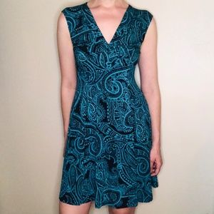 EnFocus Studio Turquoise Print Dress Size 6